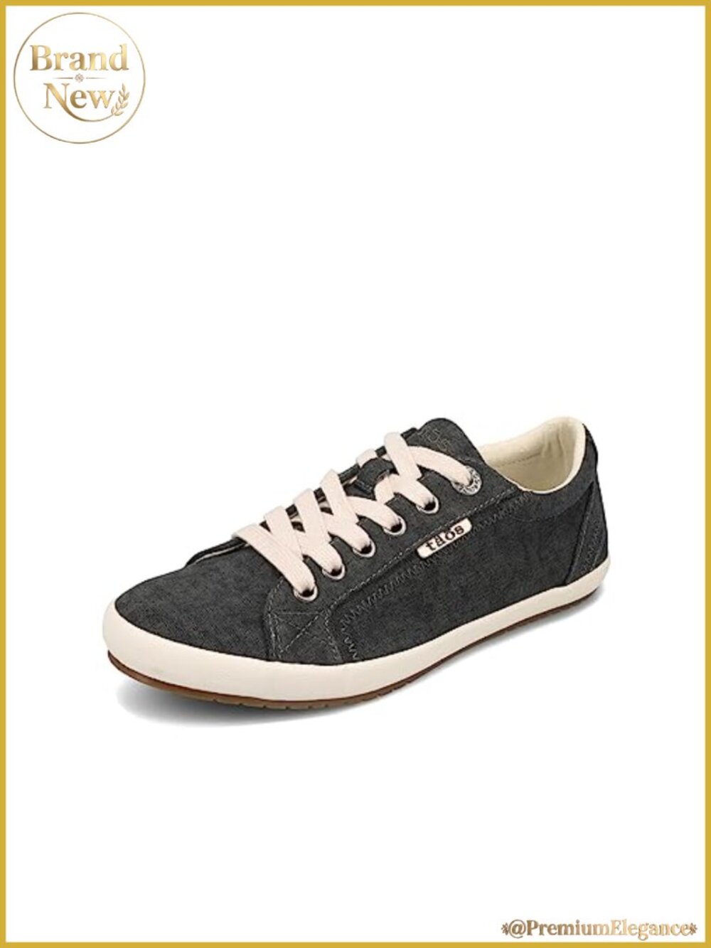 Iconic Canvas Fashion Sneakers with Arch Support Removable Footbed Lace-Up